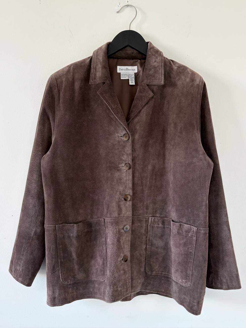 90s / Y2K Suede Button Front Jacket / Blazer